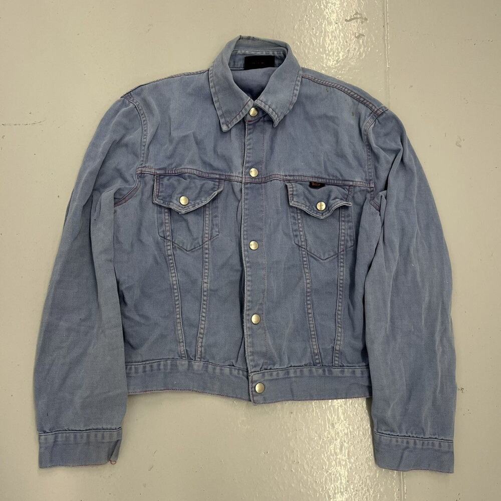 Vintage 70s Twister Blue Western Snap Denim Jacket